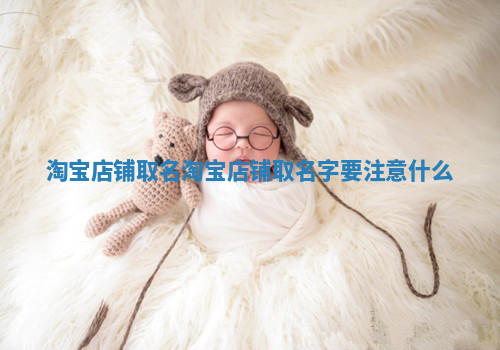 淘宝店铺取名 淘宝店铺取名字要注意什么